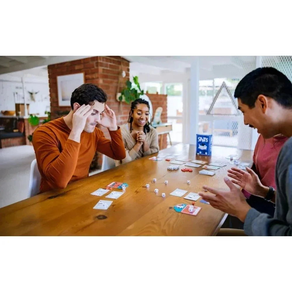 Spots - A Game About Rolling Dice To Boost Your Luck And The Dog Board Game English Cards Games Family Interactive Games