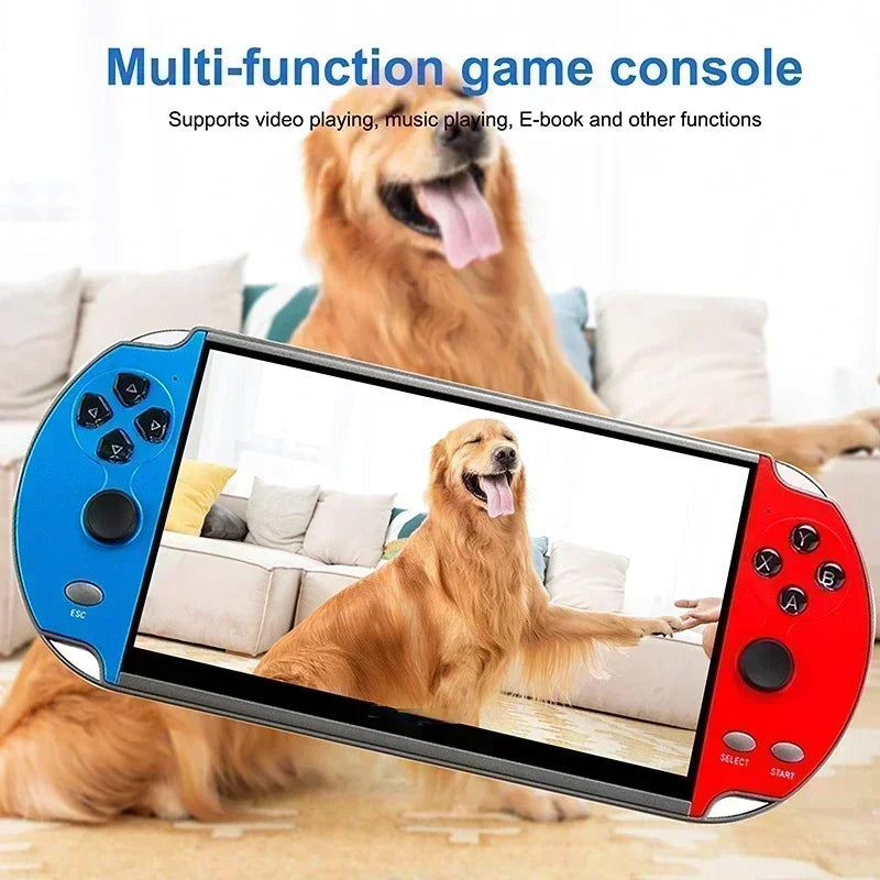 Retro X7 Handheld Game 4.3 Inch HD Large 8G Screen Classic Game Console Built-in 10000 Games Mini Handheld MP5 Video Game