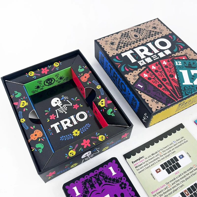 Trio Game Strategic Card Board Game for Family Friends Couples Party Fun Interactive Entertainment