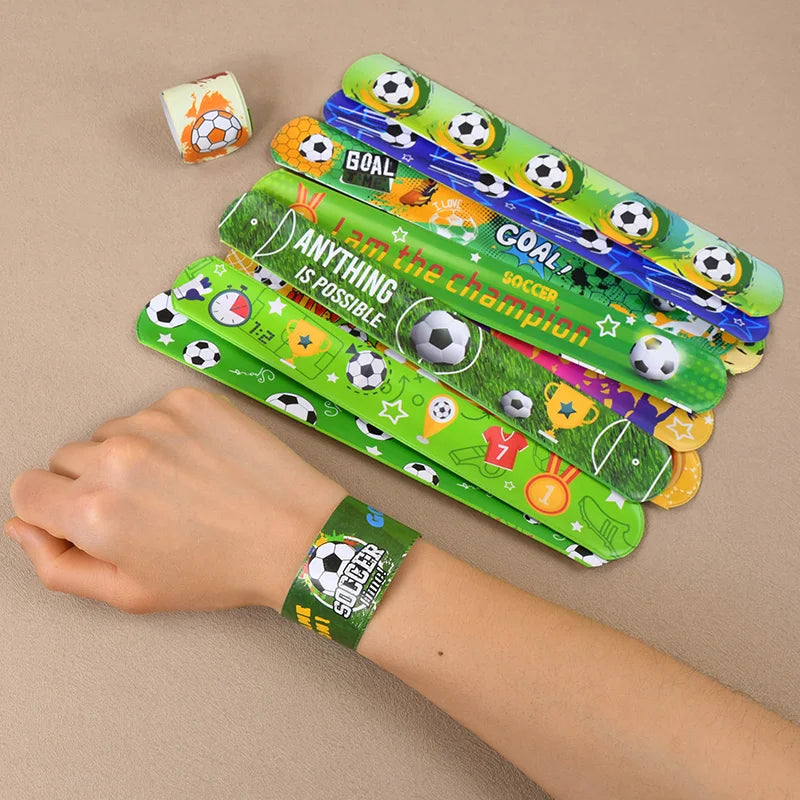 Soccer Party Bracelets Keychain Pin Ball Maze Game Toys Football Theme Kids Birthday Party Favors Pinata Fillers Christmas Gift
