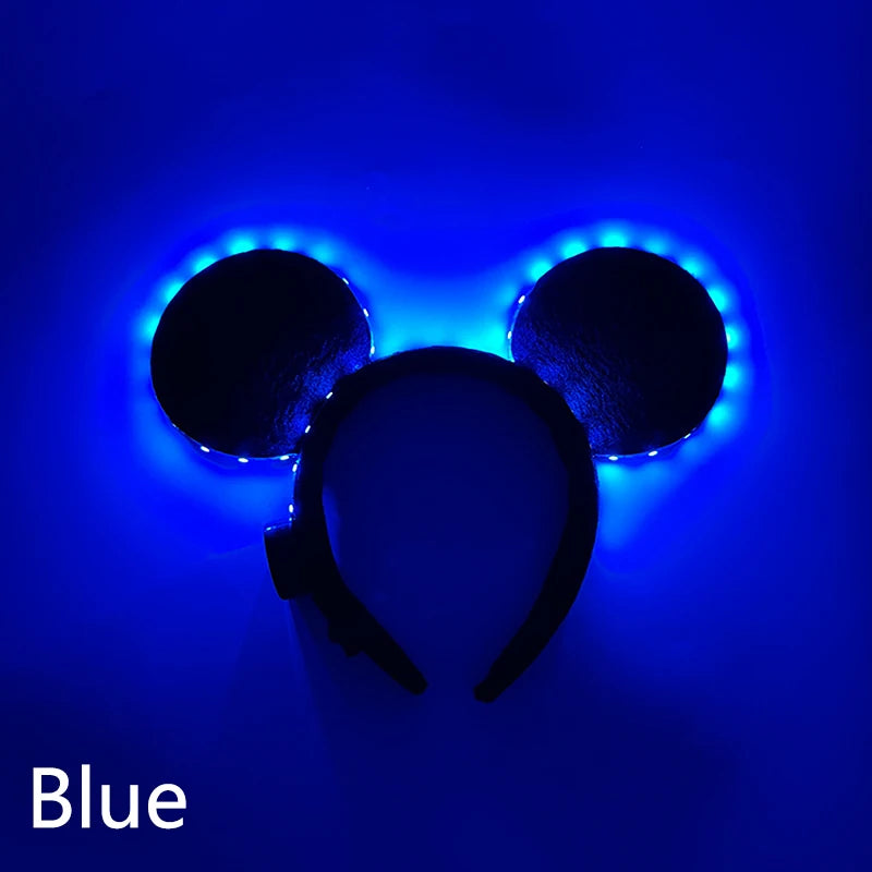 NEW LED Light up Headwear 6 Lighting colors Cat Ear LED Flashing Headband LED Headband Rave Women Girls Glow Party Supplies