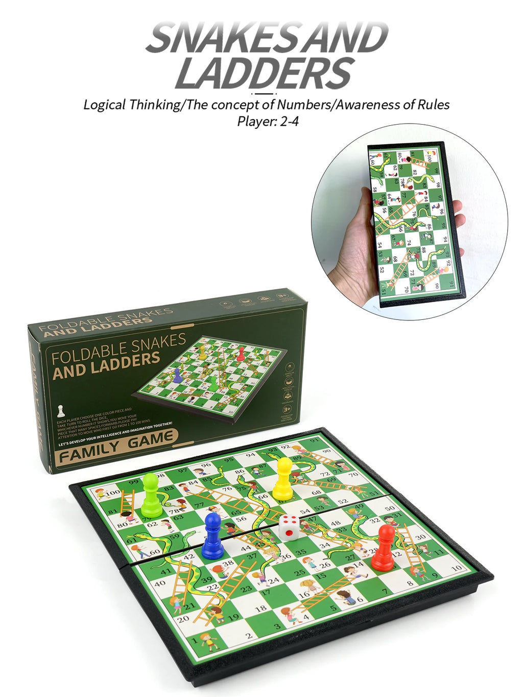 Desktop game mini snake chess, easy to carry, suitable for 2-4 people to play together.