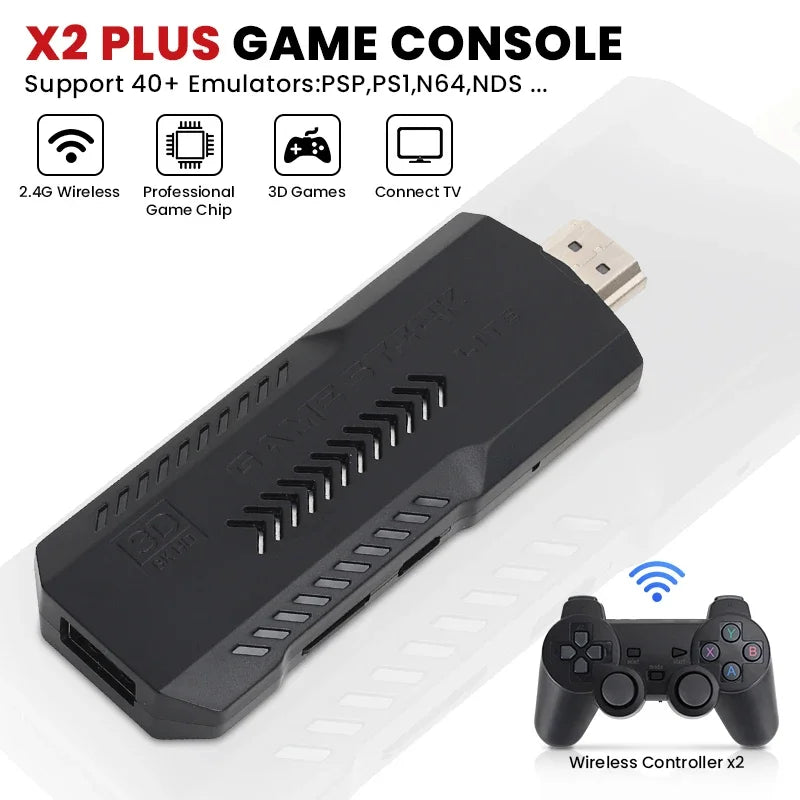 X2 Plus GD10 256G 58000 Game 4K Game player 3D HD Retro Video Game Console Wireless Controller TV 50 Emulator For Kids Gifts