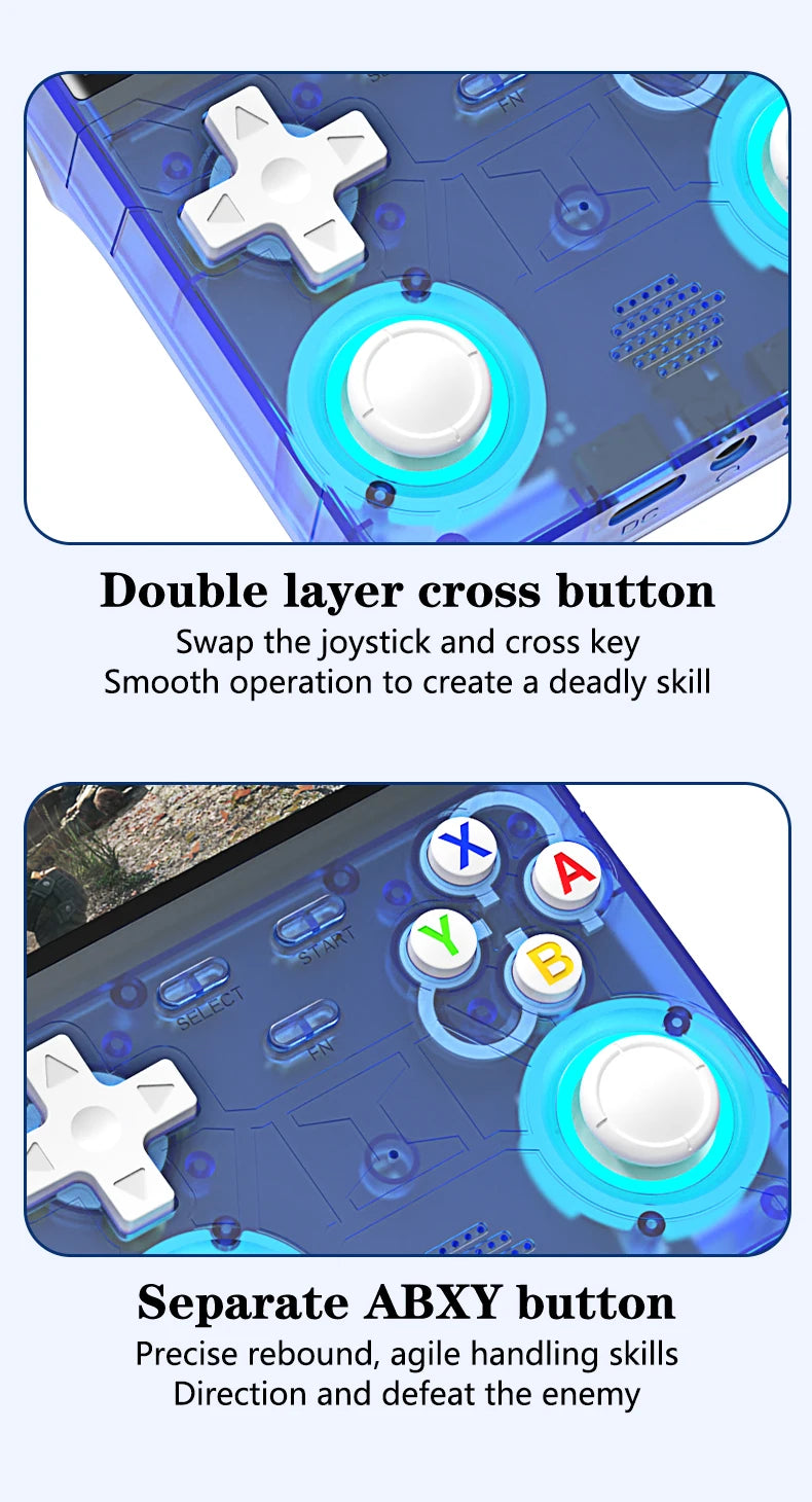 2025 R36 Ultra Open Source R36S Video Game Console Linux System 4.0 Inch IPS Screen  Portable Pocket Video Player 64G best Games