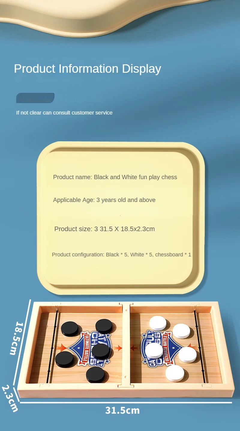 Table Hockey Paced Sling Puck Board Game Fast Sling Puck Winner Party Game Adult Child Family Game Desktop Battle Board Toys