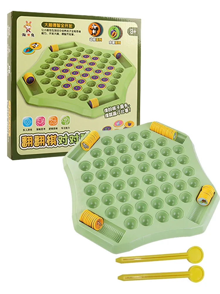 Animal/Fruit Flip Chess 54 Cards Memory Chess Game Cartoon Logical Thinking Cognitive Animal Learning Chess For 2-4 Player