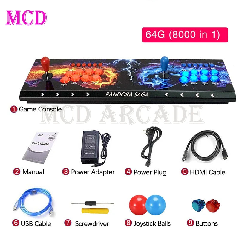 Retro Arcade 3D Pandora's Box EX WIFI8000 10888 in 1 Save Function Multiplayer Support Add Game 4 Players for Gaming Cabinet