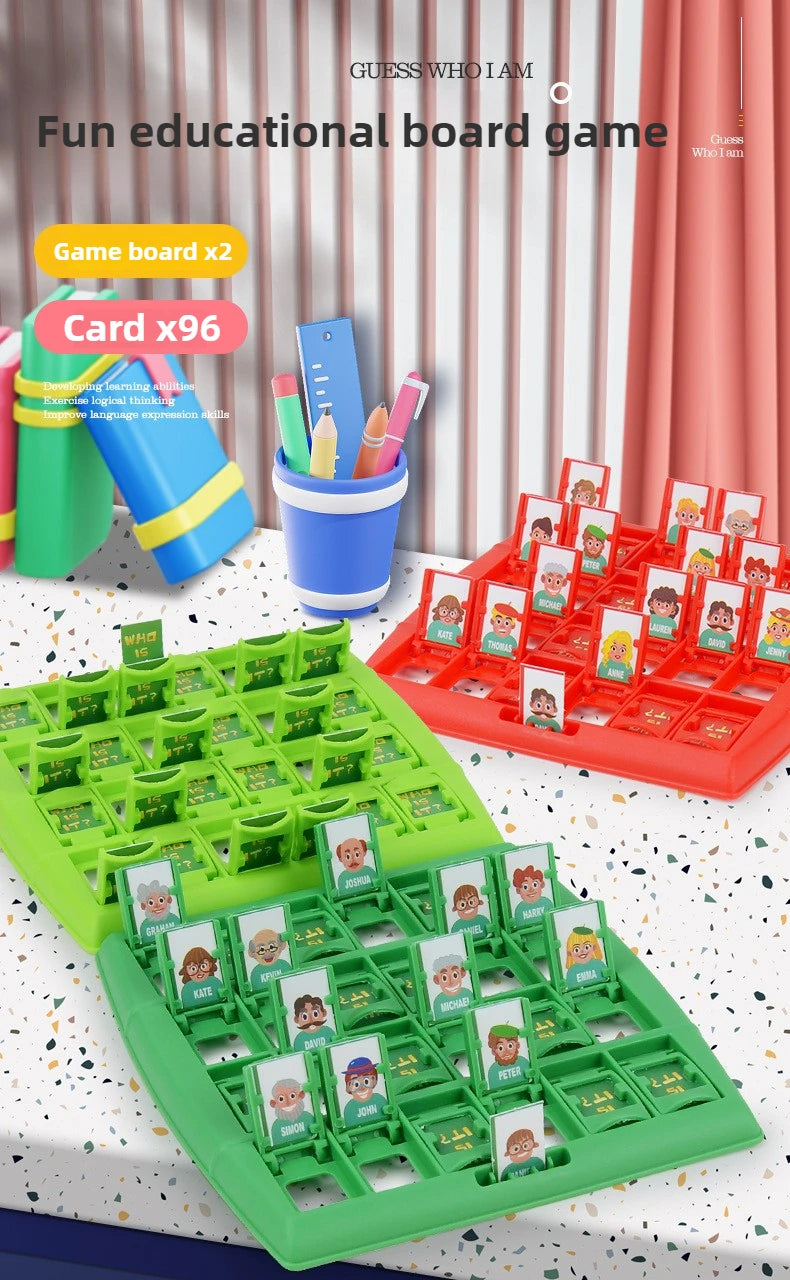 Head Game with Logical Thinking Puzzle Toy, Children's Parent-Child, Guess Who I Am Board Game Board Game