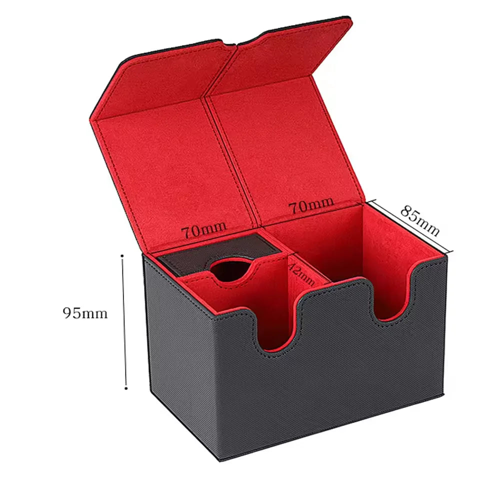 Card storage box card box big brand box solid color storage box top side installation toys games collection card for Trading