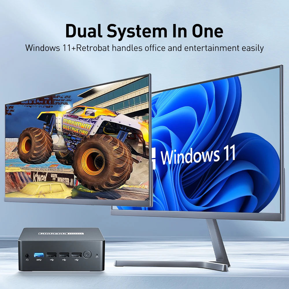 KINHANK Super Console MP100 8GB DDR5 Windows11 Video Game Console 60000+ games 70+Emulators, for SS/WII/GC/MAME/PS3/PS2/Arcade