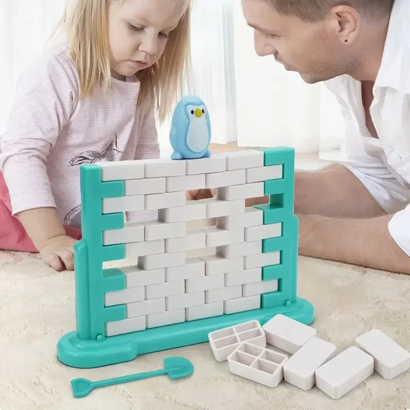 Mini fun for kids, penguin ice breaker trap, toys game, family part, interactive balance blocks for parents and children, gifts