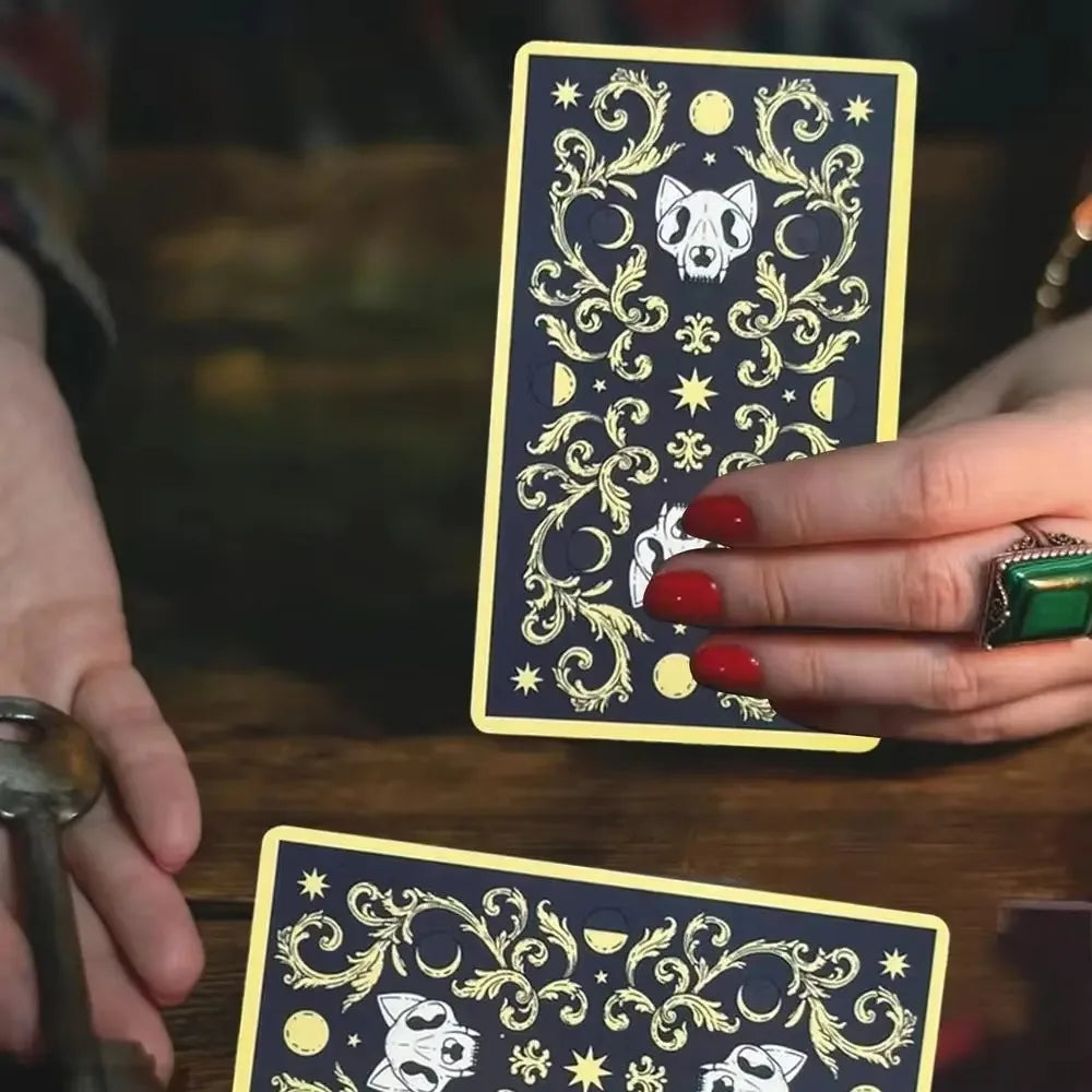 El Tarot De Los Gatos Cards 78 cartas del tarot Spanish Edition Cats Rule Earth Divination Deck Borad Playing Games