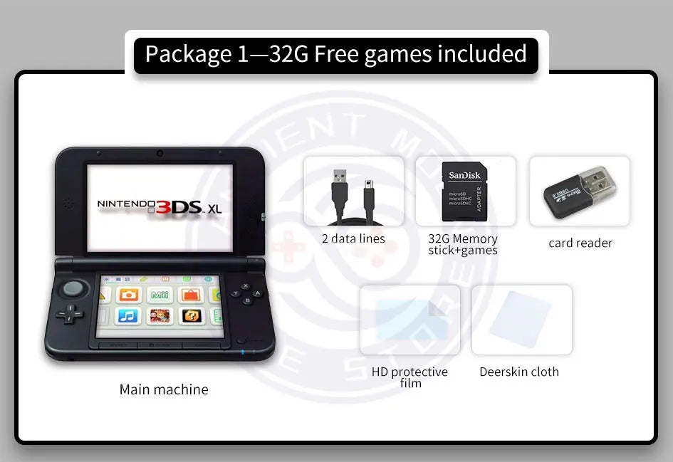 Original / Refuebished 3DSXL 3DSLL console handheld game console free games    pokemon sun/moon