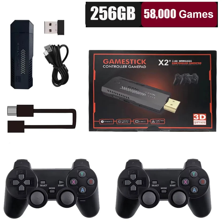 X2 Plus GD10 256G 58000 Game 4K Game player 3D HD Retro Video Game Console Wireless Controller TV 50 Emulator For Kids Gifts