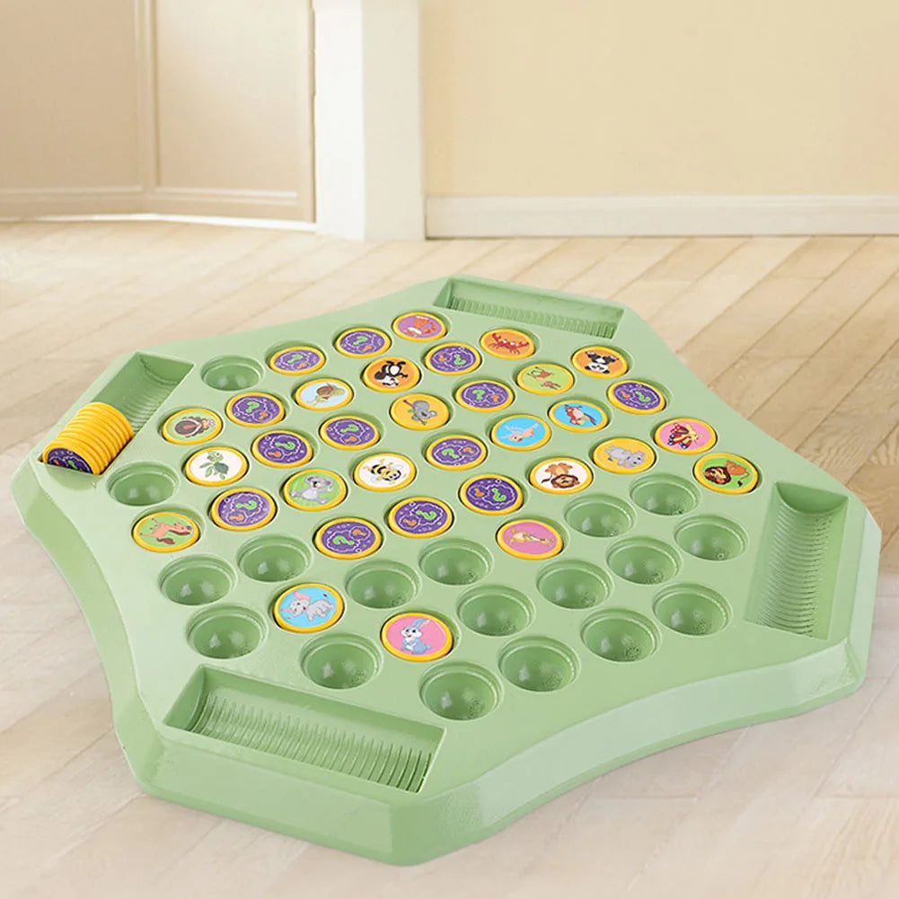 Animal/Fruit Flip Chess 54 Cards Memory Chess Game Cartoon Logical Thinking Cognitive Animal Learning Chess For 2-4 Player