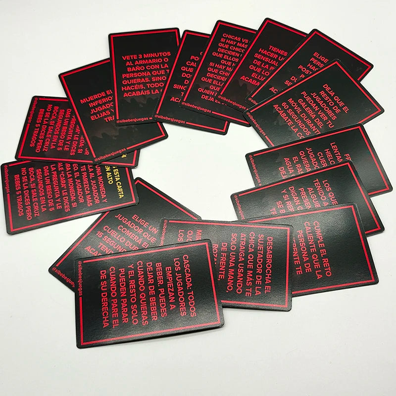 New Arrival Paper Board Game Drinking Cards Game In Spanish Adult Drunk Card For Party