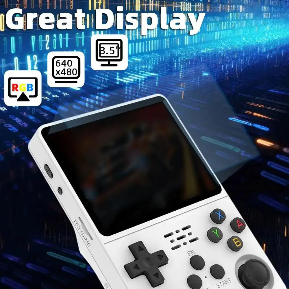 WUDS R36S Portable Handheld Game Controller with 3.5" HD Screen, Rechargeable Battery  - Perfect Christmas Gift for Gamers