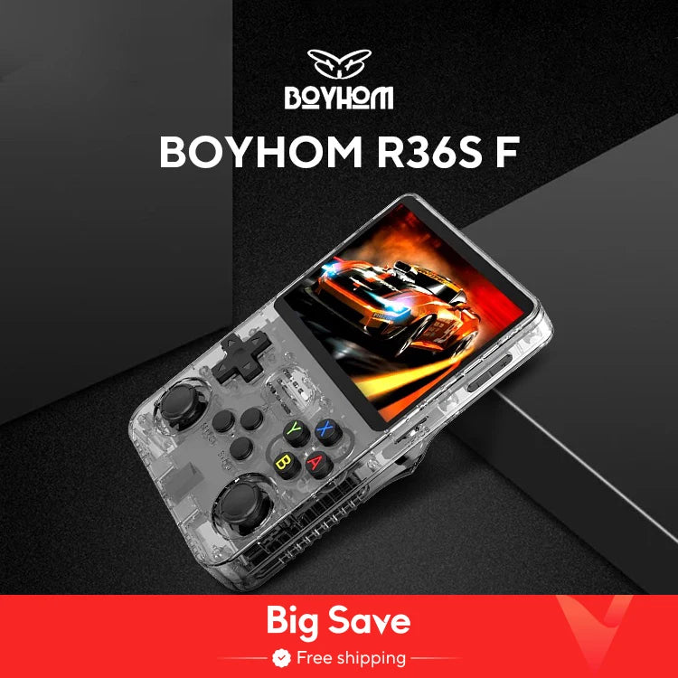 Open Source R36S Retro Handheld Video Game Console Linux System 3.5 Inch IPS Screen Portable Pocket Video Player R35S 64GB Games