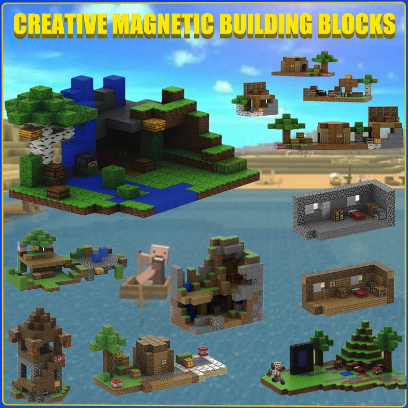 2.0CM DIY Magnetic Building Blocks Mine World Cube Magnet World Set for Kid Age DIY Model Children Montessori Sensory Toy