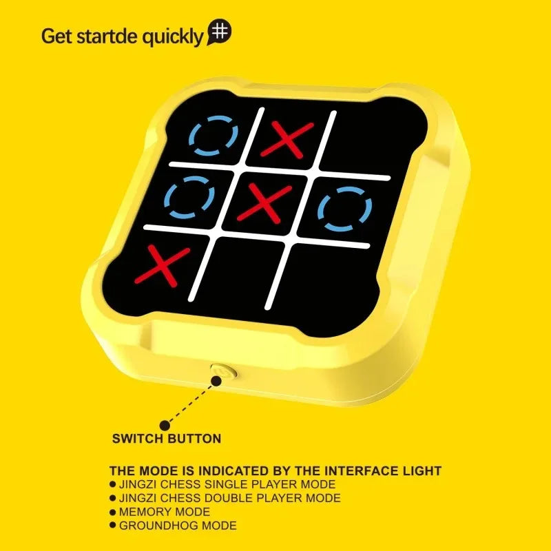 Tic Tac Toe Electronic Chessboard Multifunctional Children's Education Strategy Toy Interactive Brain Game Parent-Child Fun