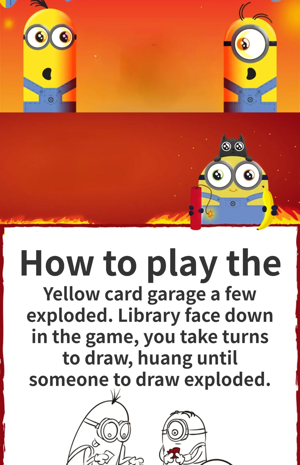 Exploding Minions Exploding Cat Series English Version Board Game Friends Casual Gathering Card Multiplayer Game Collection Gift