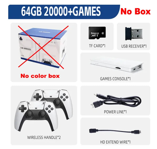 M15 Plus Game Stick 4K Mini Video Game Console 30000+ Games TV Handheld Game Console Dual Gamepads HD Output Retro Games