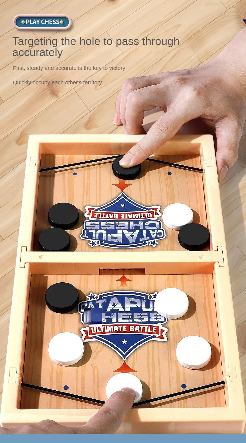Table Hockey Paced Sling Puck Board Game Fast Sling Puck Winner Party Game Adult Child Family Game Desktop Battle Board Toys