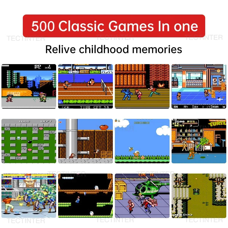 3.0 Inch Retro Portable Mini Handheld Game Player 8 Bit Video Game Console Built-in 500 Games Gameboy For Kid Gift