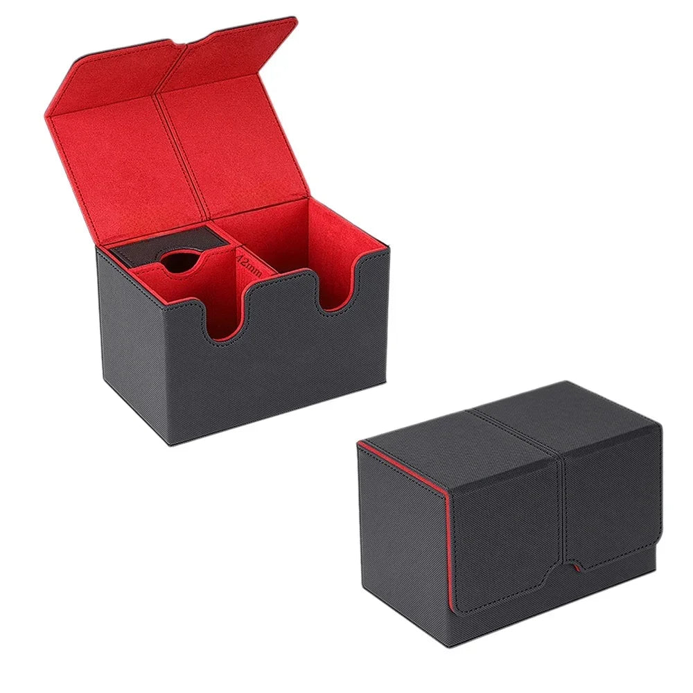 Card storage box card box big brand box solid color storage box top side installation toys games collection card for Trading