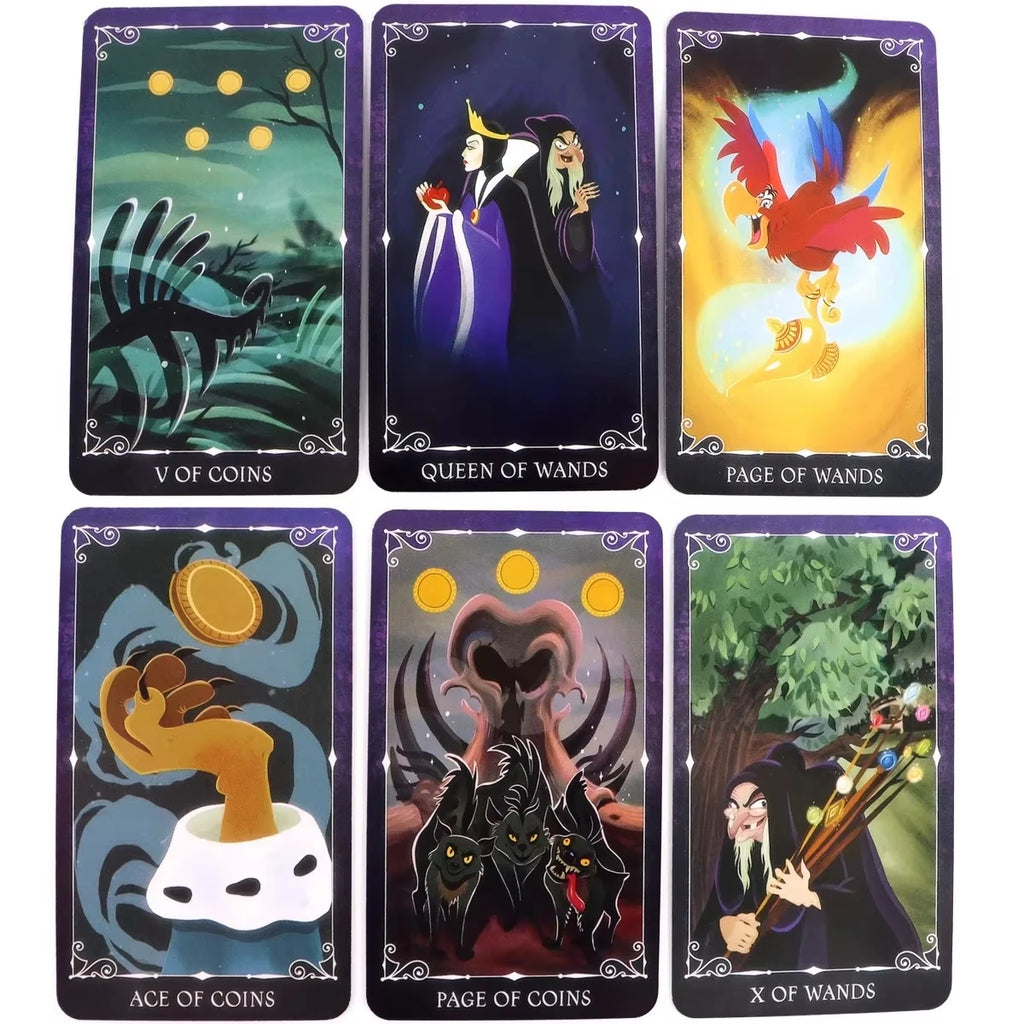 Villains Tarot Decks 78 Cards Divination Meditation Tarot Board Cards, Funning Party Games For Family And Friends Entertainment