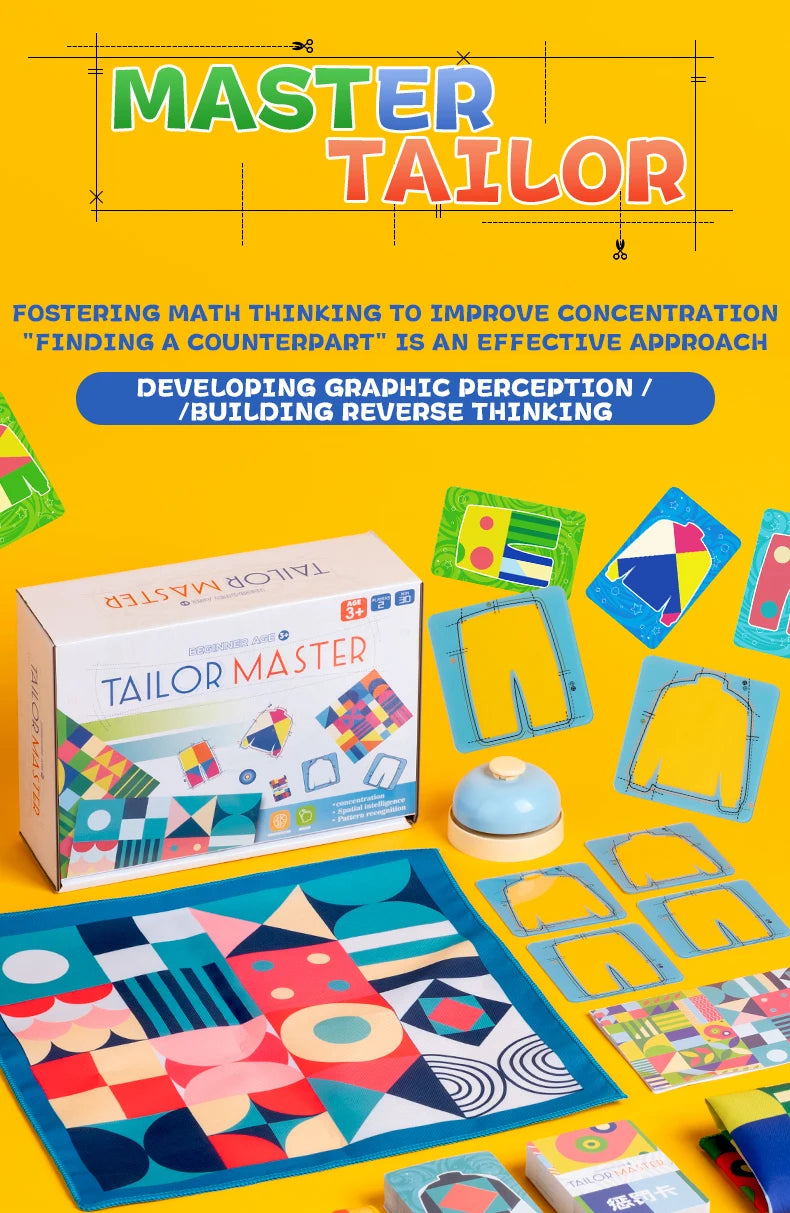 Tailor Master Battle Game Kids Toys Color Shape Matching Logical Thinking Board Games Interactive Montessori Educational Toys
