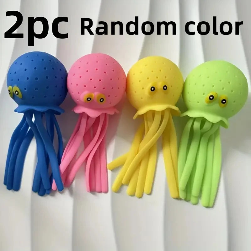 2/4Pcs Playful Octopus Squirting Water when Pinched Toy Novel and Interesting Interactive Game Perfect for Festive Parties Funny