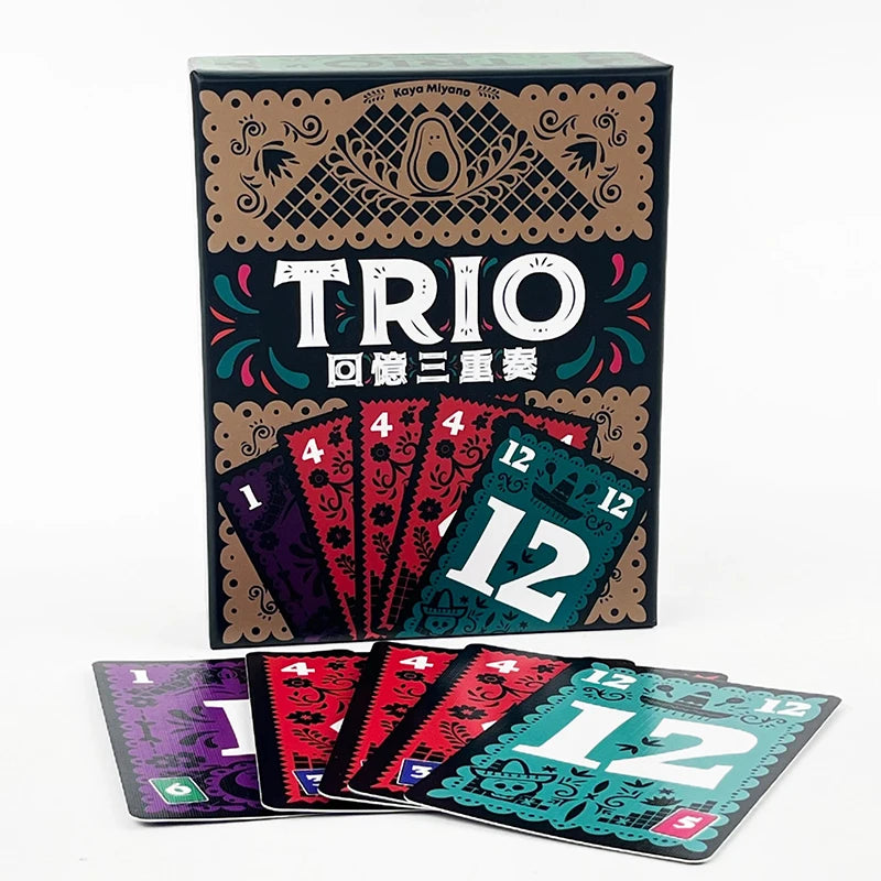 Trio Game Strategic Card Board Game for Family Friends Couples Party Fun Interactive Entertainment