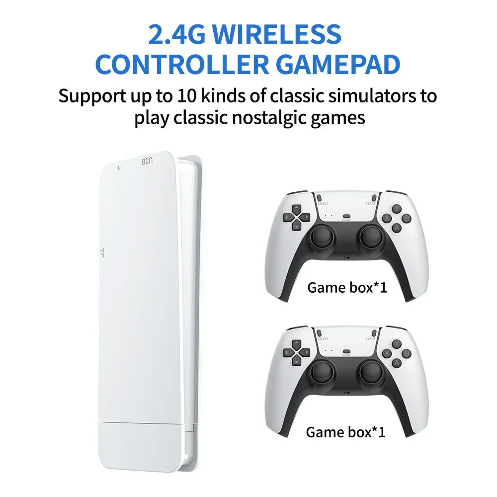 M15 Retro Video Game Console Dual Wireless Gamepad Controller Game Stick 64G 4K 20000 Classical Games Retro Game HD Output