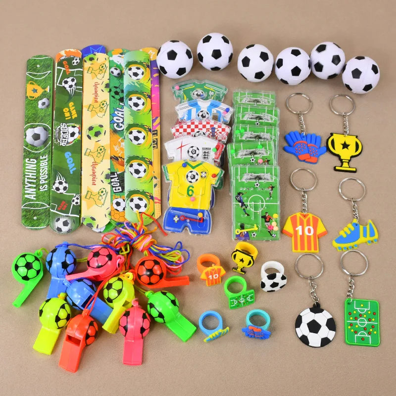 Soccer Party Bracelets Keychain Pin Ball Maze Game Toys Football Theme Kids Birthday Party Favors Pinata Fillers Christmas Gift