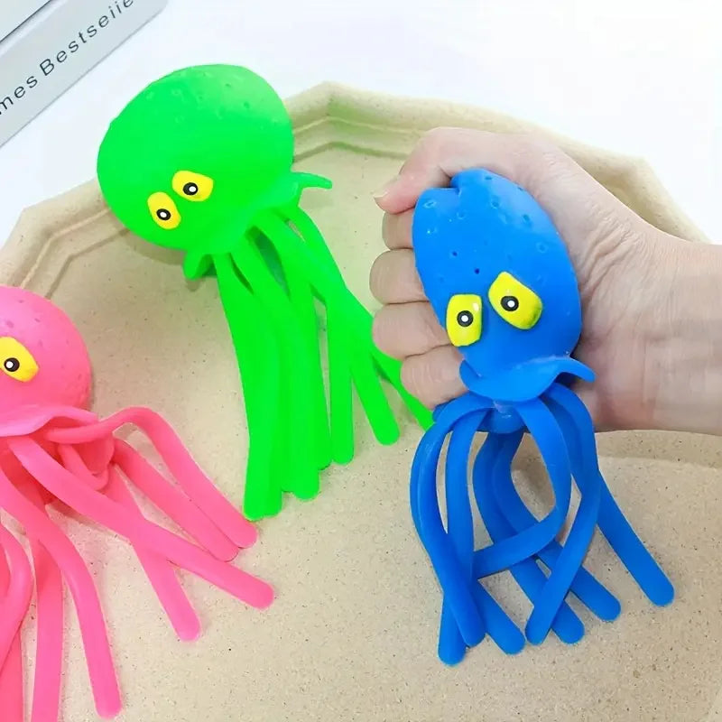 2/4Pcs Playful Octopus Squirting Water when Pinched Toy Novel and Interesting Interactive Game Perfect for Festive Parties Funny