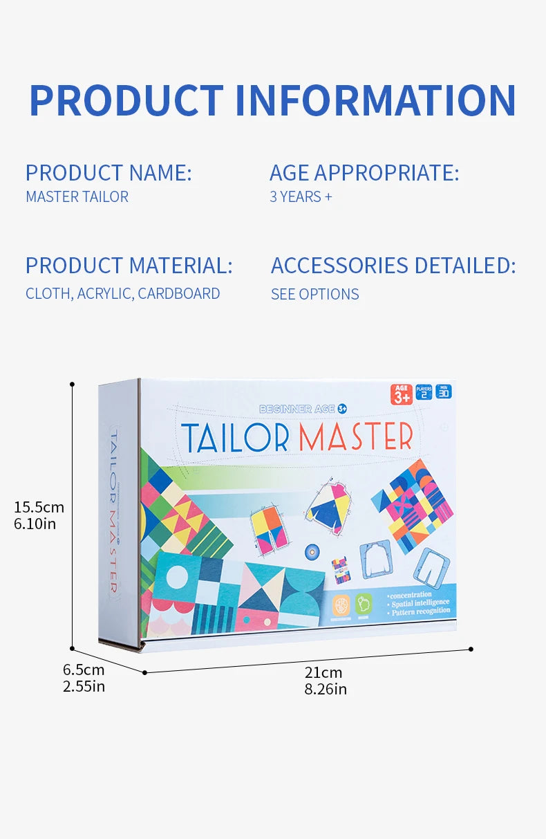Tailor Master Battle Game Kids Toys Color Shape Matching Logical Thinking Board Games Interactive Montessori Educational Toys