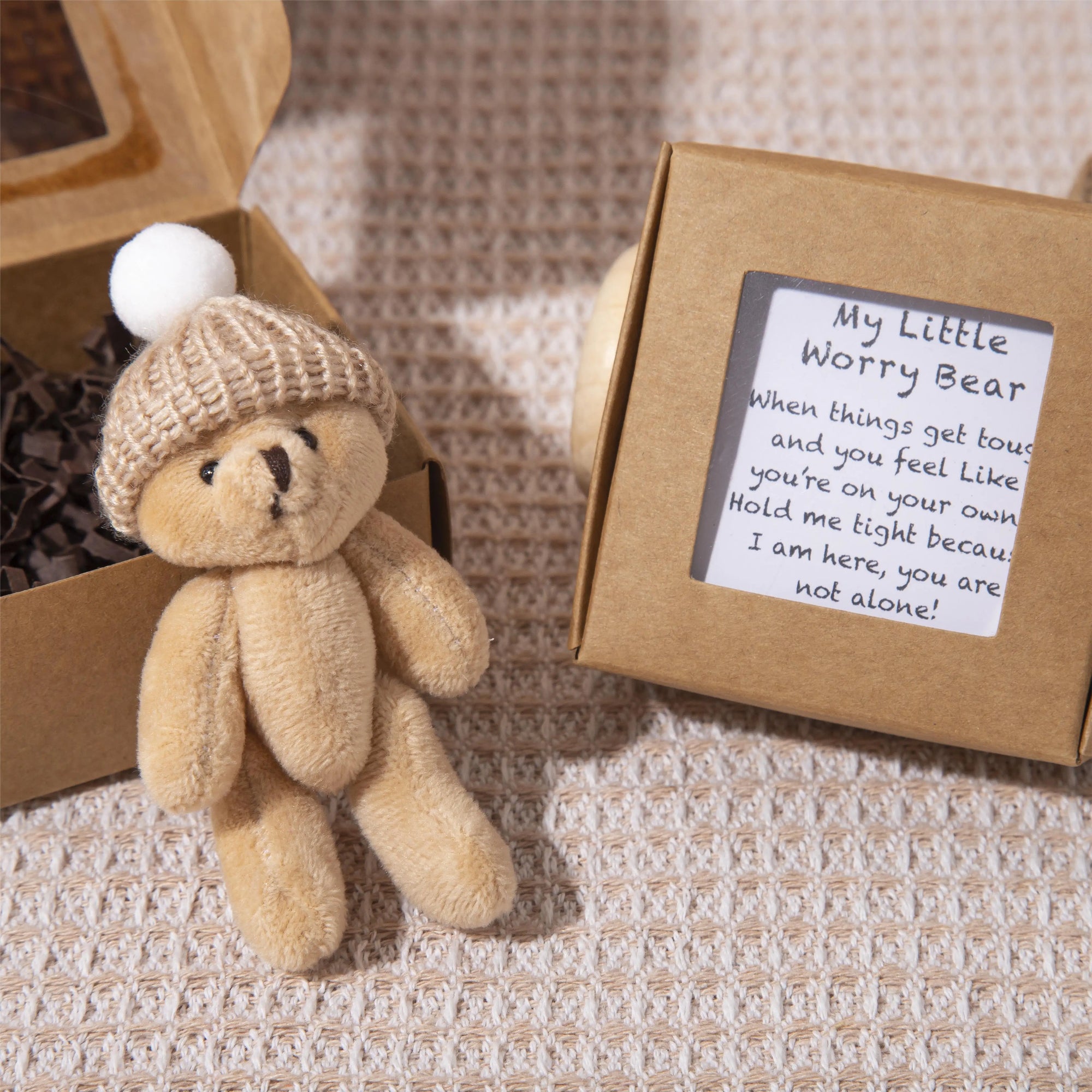 Pocket Teddy Bear Mini Plush Bears In Box, Little Pocket Bears With Inspirational Card, Sympathy Gifts For Graduation Birth