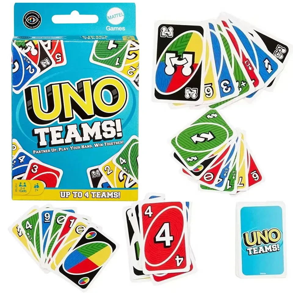 112pcs Uno TEAMS! **Game Board Games UNO Cards Table Family Party Entertainment UNO Games Card Toys Children Birthday gift