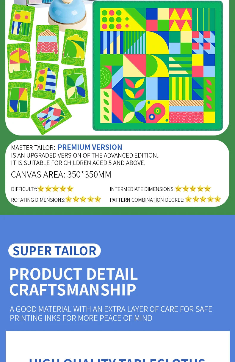 Tailor Master Battle Game Kids Toys Color Shape Matching Logical Thinking Board Games Interactive Montessori Educational Toys
