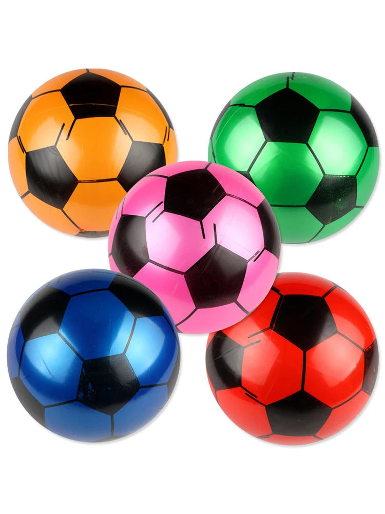 20cm Children Soccer Ball Multicolor PVC Inflatable Hand Pat Football Sports Matches Training Outdoor Games Beach Elastic Balls