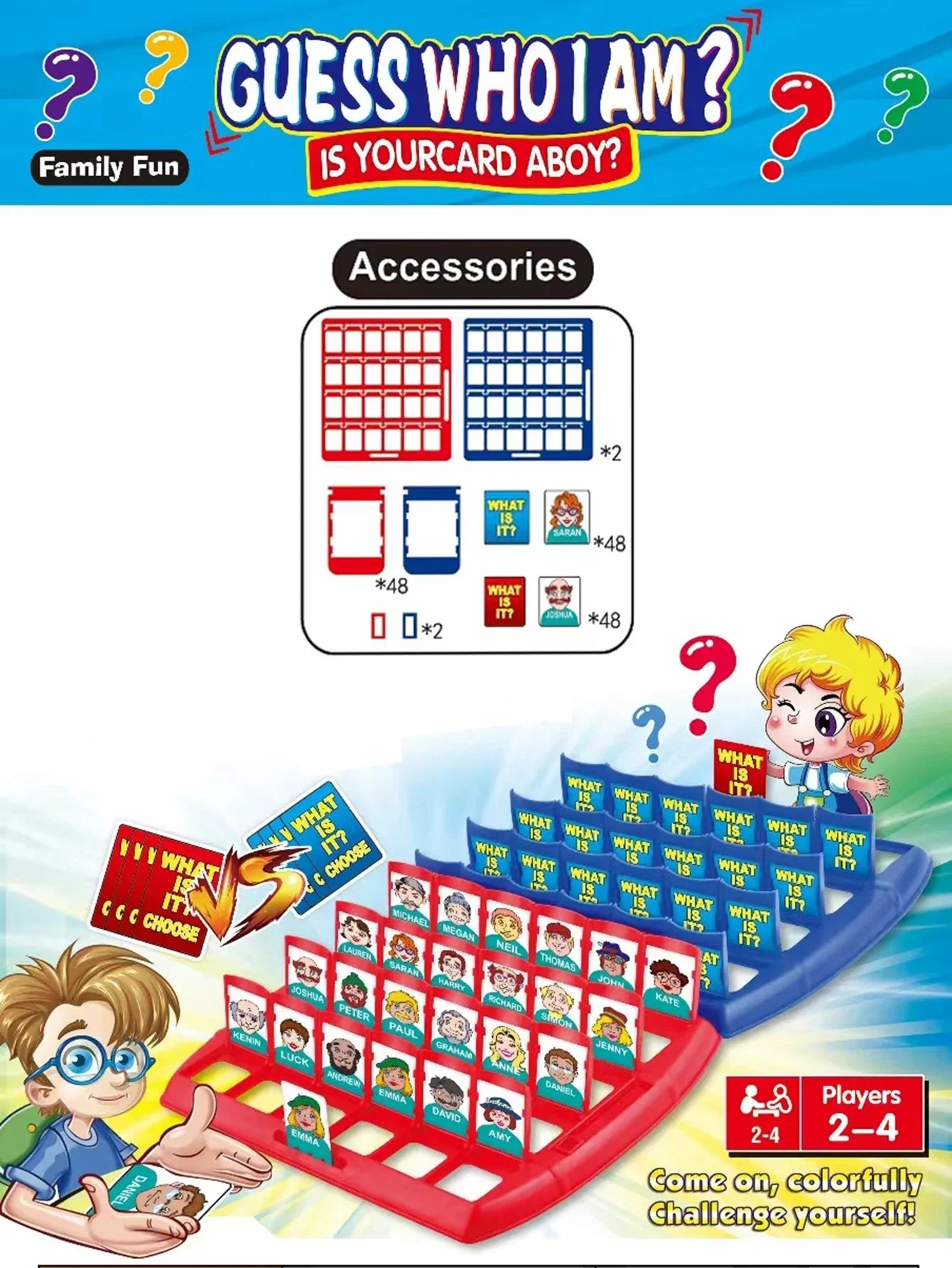 Head Game with Logical Thinking Puzzle Children's Parent-Child Guess Who I Am Board Game Board Game