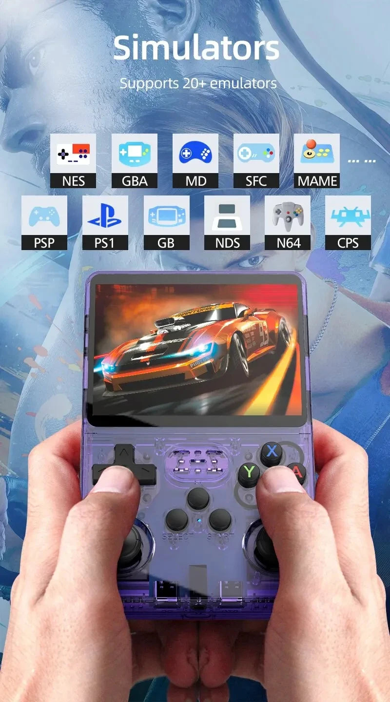 Open Source R36S Retro Handheld Video Game Console Linux System 3.5Inch IPS Screen Mini Portable Pocket Video Player 128G Games