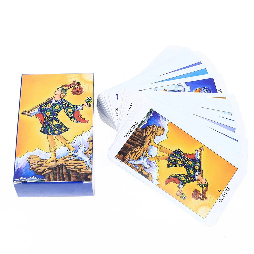 Hot Sell Rider Waite Tarot Card Divination Personal Use Tarot Deck Full English Spanish Version Oracles Deck for Girl Board Game
