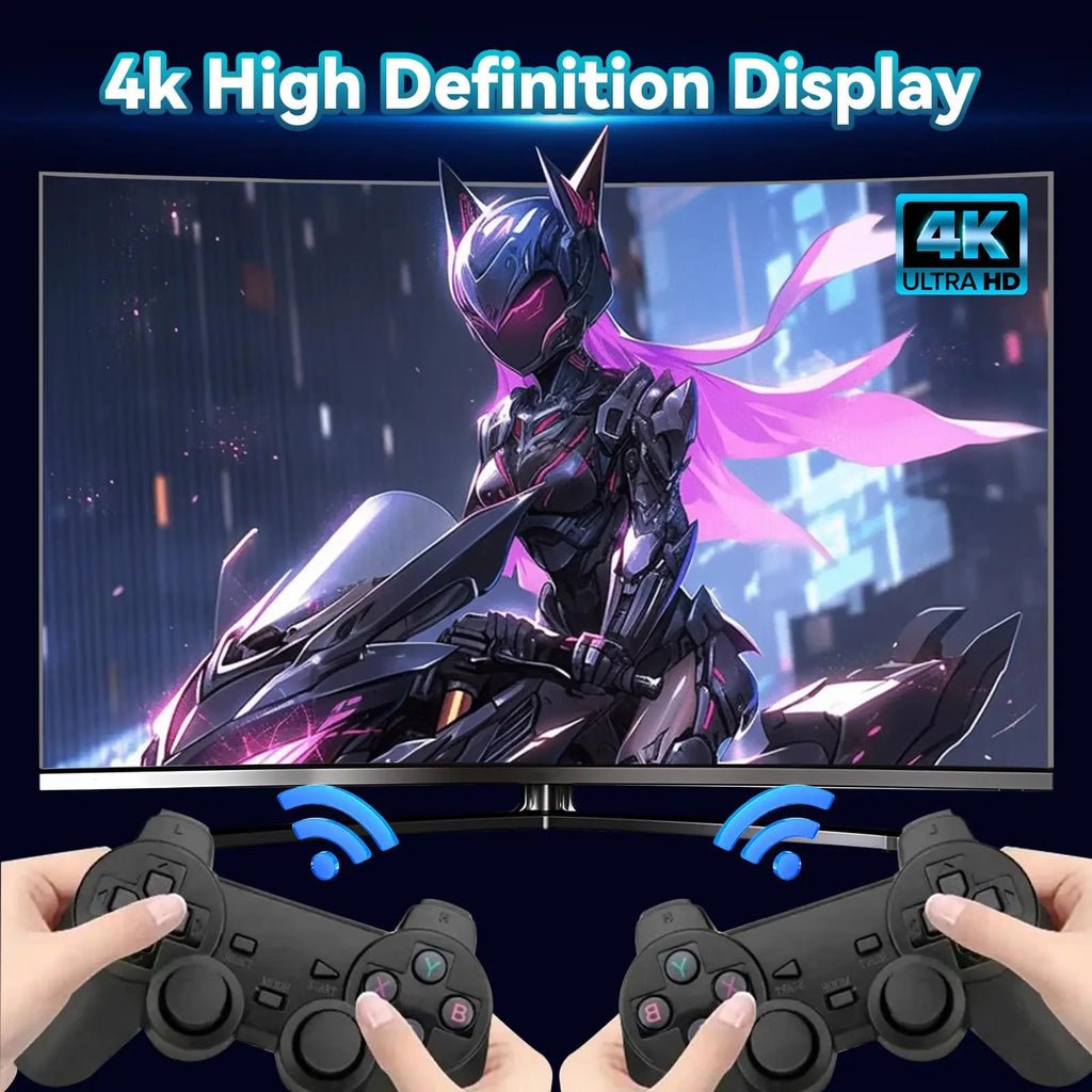 2025 New Retro Game Console, Nostalgia Gaming Stick, Classic Video Games with 4K HD, 20,000+ Games, Upgraded Dual 2.4G Wireless