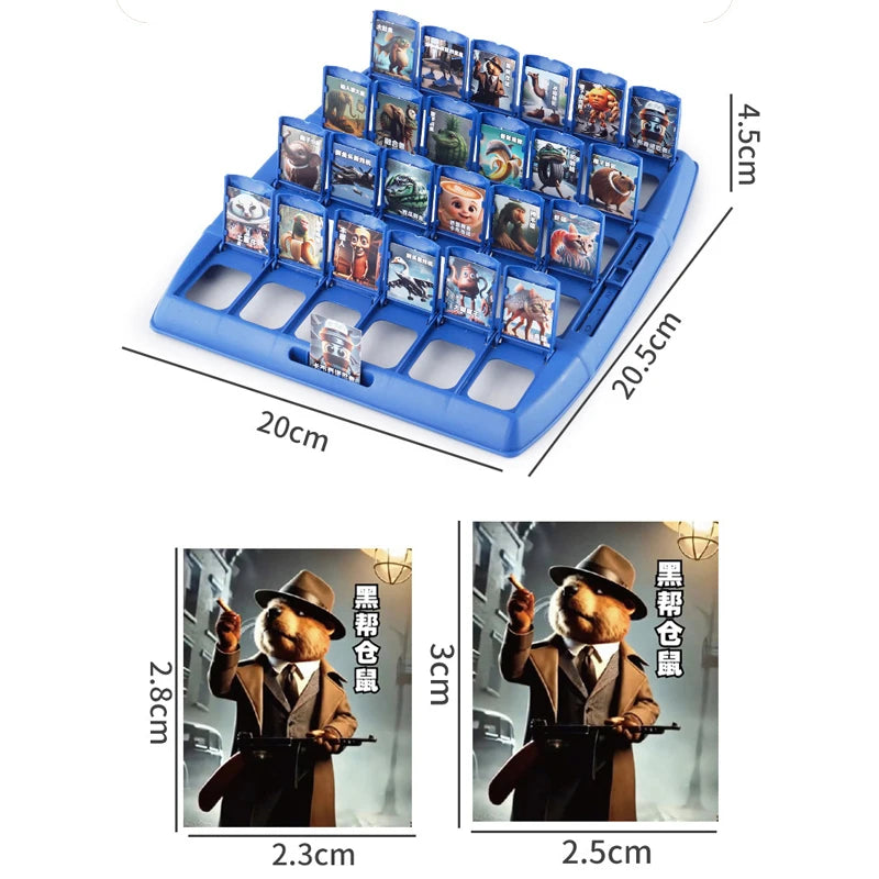 Italian Brainrot Guess Who I Am Game Tungtungtung Sahur Tralarero Tralala AI Abstract Puzzle Board Game Parent-child Interactive