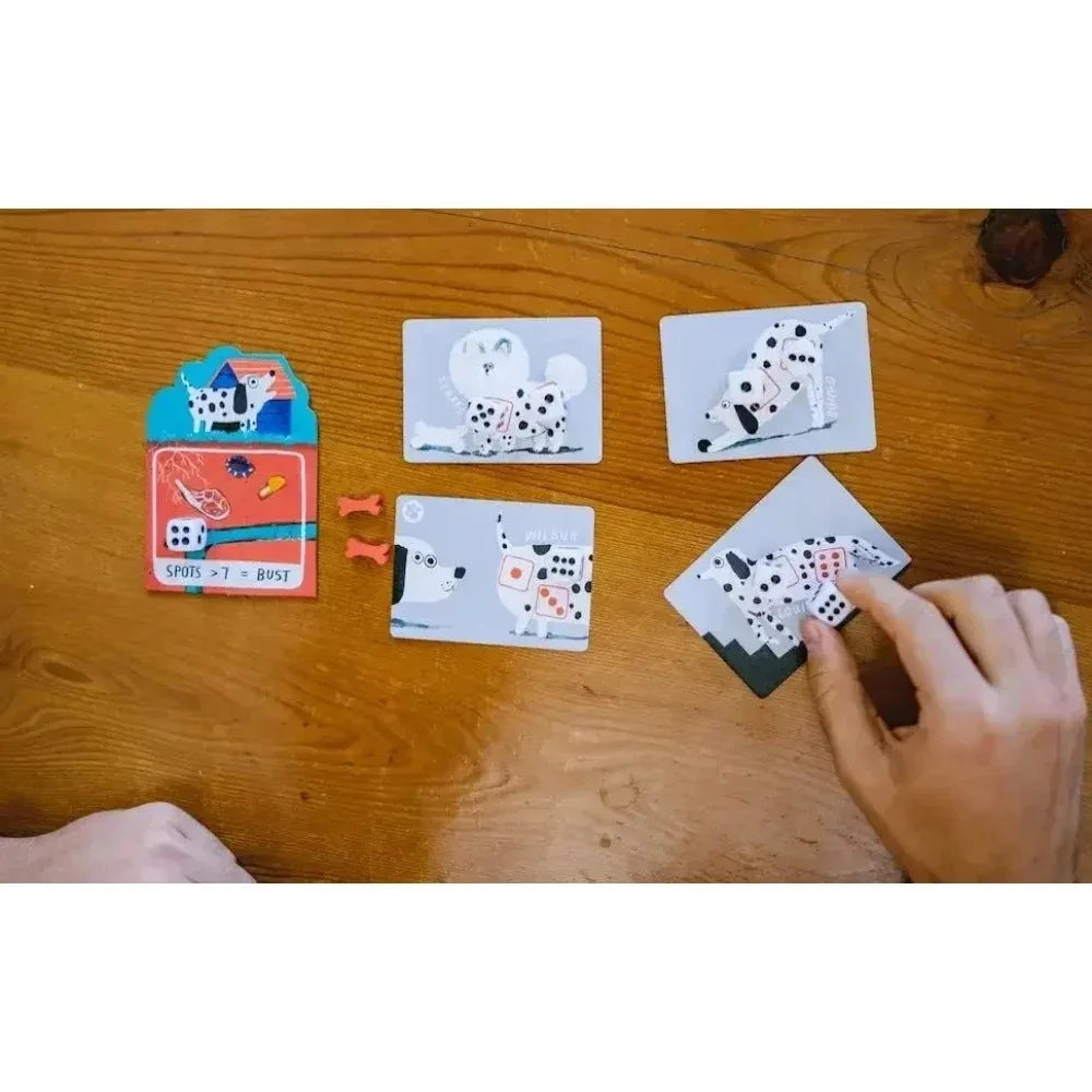 Spots - A Game About Rolling Dice To Boost Your Luck And The Dog Board Game English Cards Games Family Interactive Games