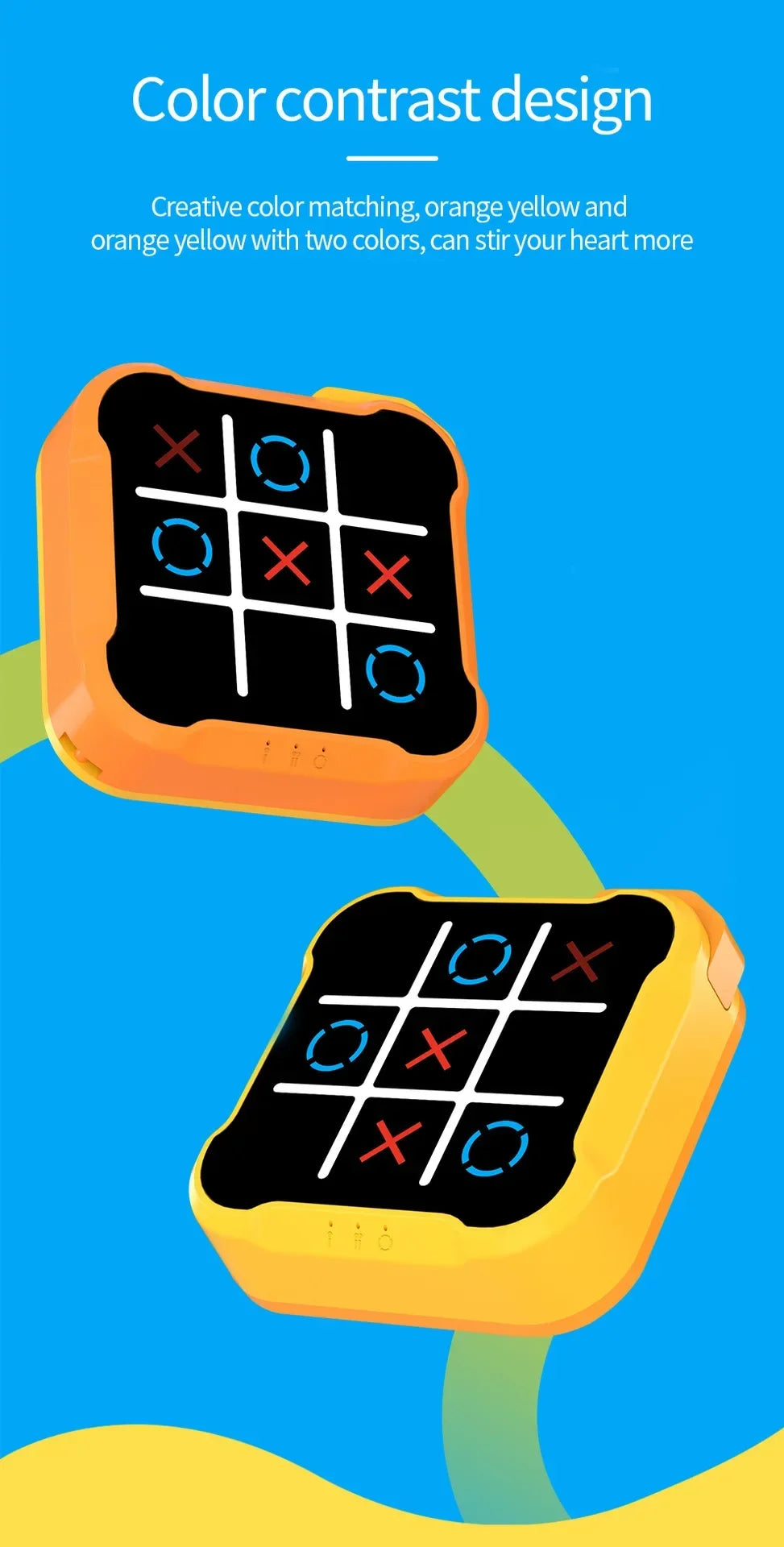 3 in 1 Tic Tac Toe Board Game Children Electronic Toy Gifts Crosses Game Memory Training Portable Travel Games for Kids Adult