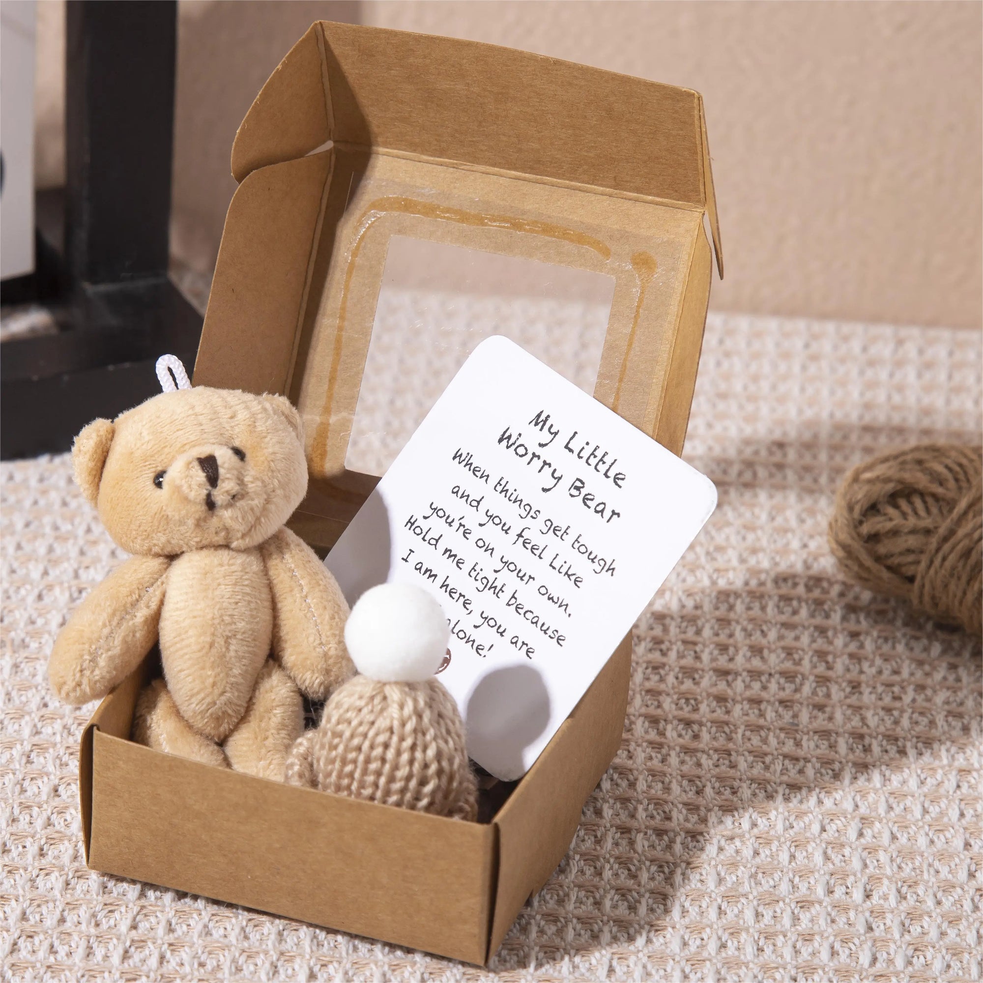 Pocket Teddy Bear Mini Plush Bears In Box, Little Pocket Bears With Inspirational Card, Sympathy Gifts For Graduation Birth
