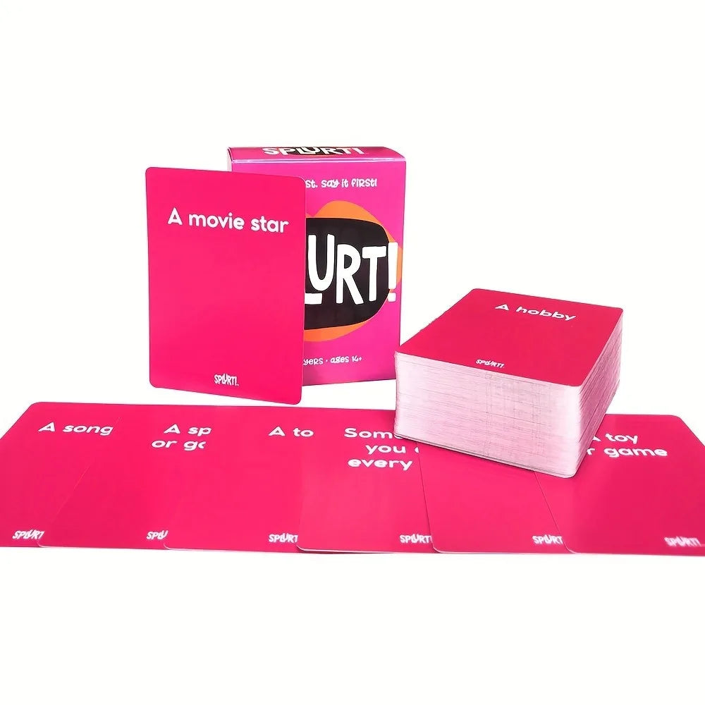 Splurt Card Game Splurt! Portable Party Card Game Think Fast Say it First Pink